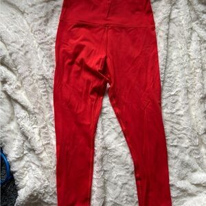 Women's Red High-Waisted Pants